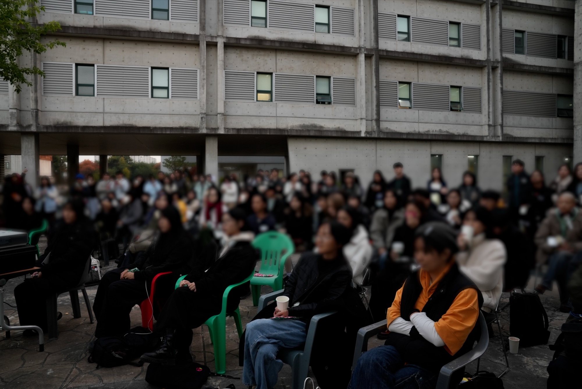 밤티영화제 상영관을 채운 관객들